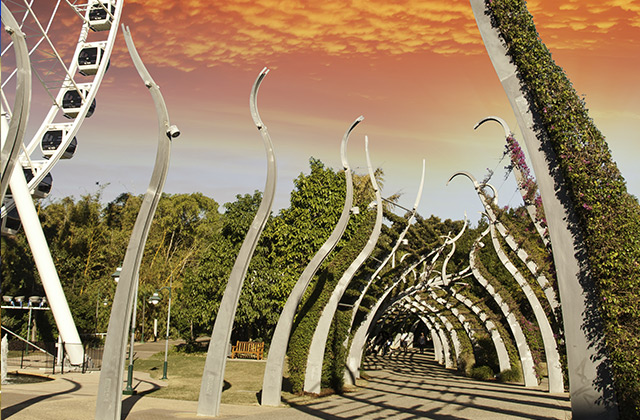 Walkway through Southbank