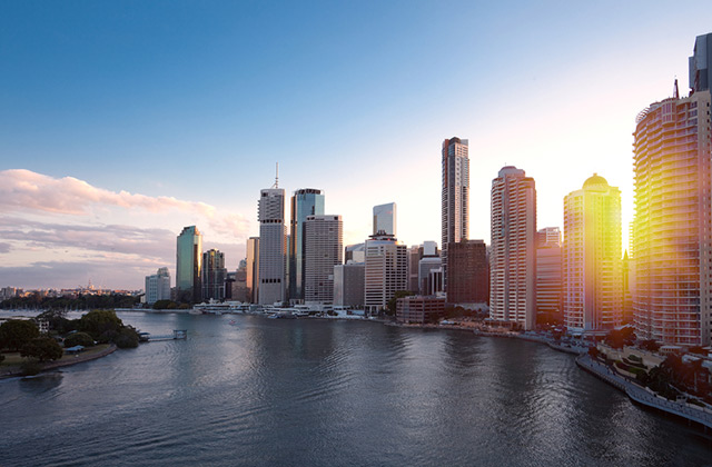 Sunset over the Brisbane River