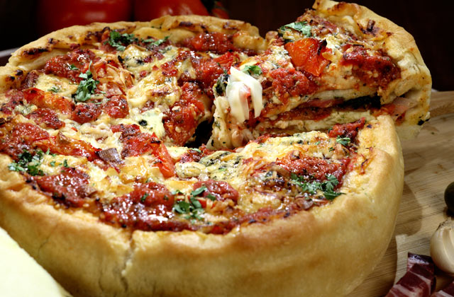 A Deep Dish Pizza
