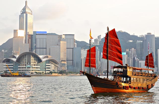 Traditional Junk Boat, Hong Kong
