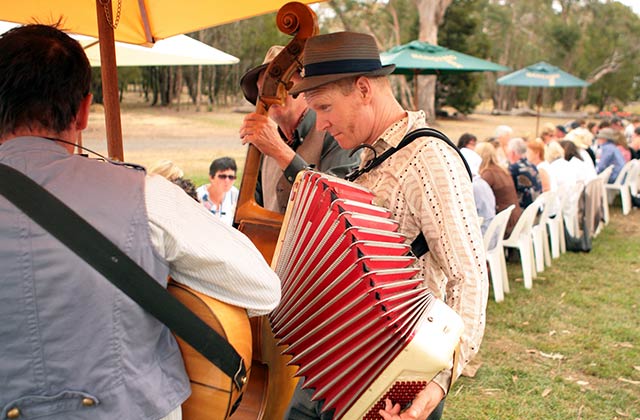 Live bush bands in Daylesford and Macedonia Ranges.