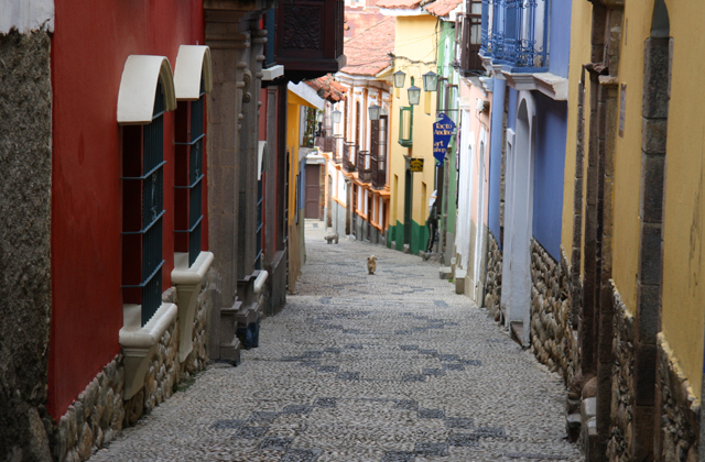 The incline of the city streets