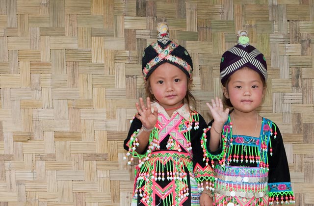Hmong Kids in Traditional Dress
