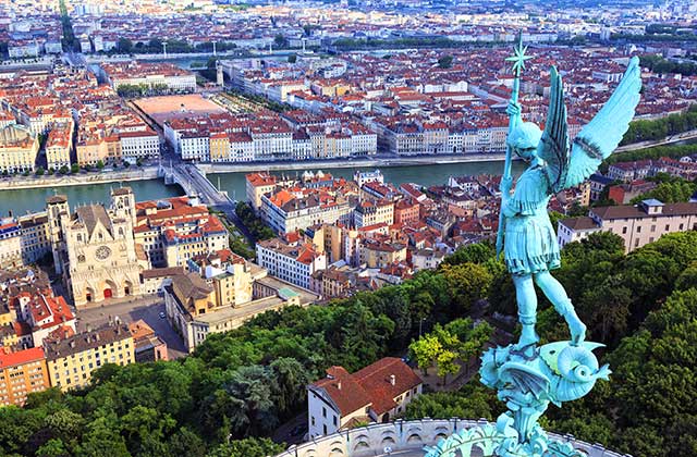 The view from the Basilica of Notre-Dame de Fourvière