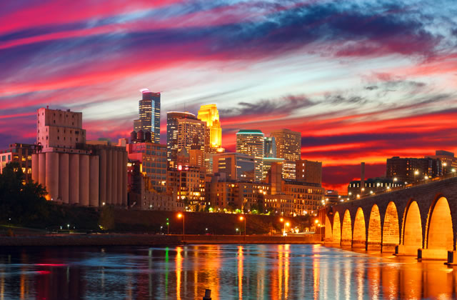 The city lights at night