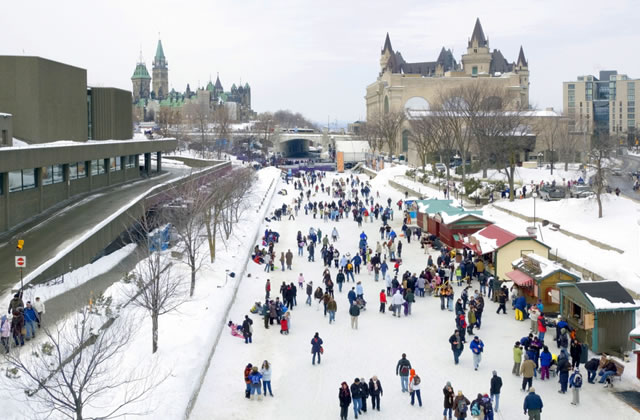 The Rideau Canal in winter