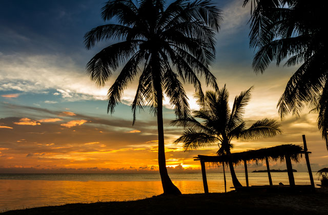 Sunset over the ocean