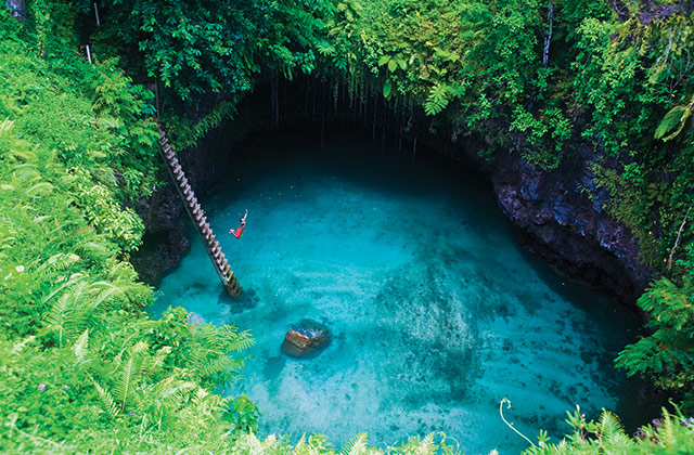 To Sua Ocean Trench, Lotofaga, Upolu Island | by The Samoa Tourism Authority ©Kirklandphotos.com