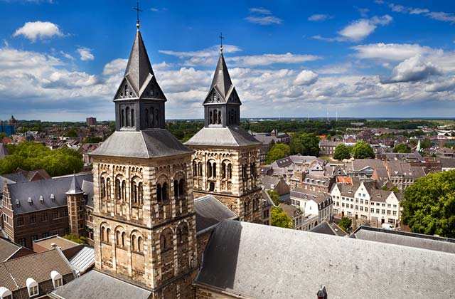 Basilica of St Servatius, from the top of Sint-Janskerk, Maastricht