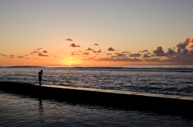Fishing at Dusk, Ha'atafu Beach