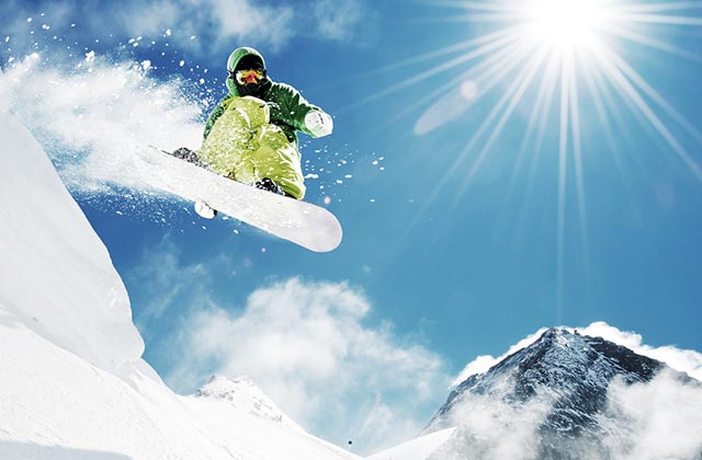 Enjoy the snowboarding